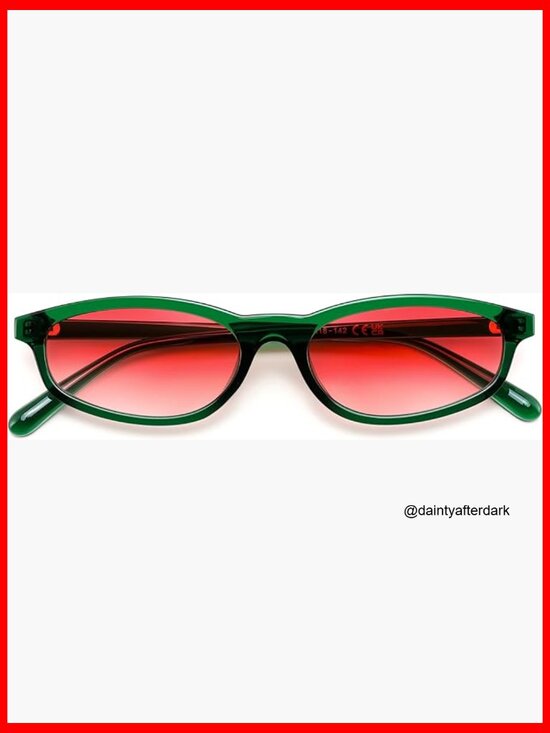 Accessories - Small Oval Cat Eye Sunglasses, Lightweight Plastic Frame, UV400 Protection